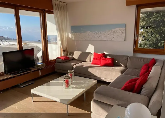 2 Br-app-breathtaking View With Big Balcony * Кран-Монтана