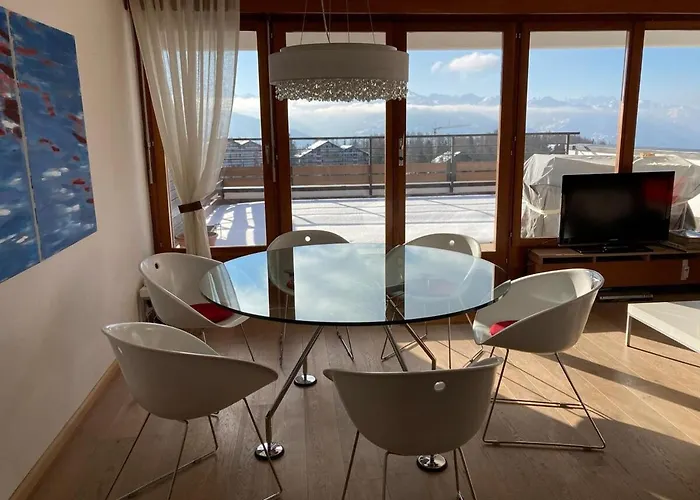 Апартаменты 2 Br-app-breathtaking View With Big Balcony Кран-Монтана